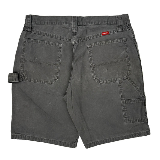 Wrangler Cargo Carpenter Shorts - 34W 10L Grey Cotton