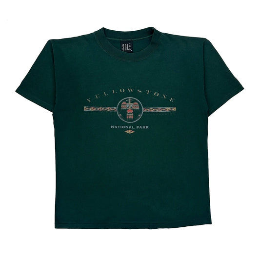 Yellowstone National Park Sdi Graphic T-Shirt - Medium Green Cotton