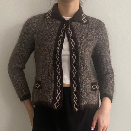 Vintage brown Oris Cardigan - womens small
