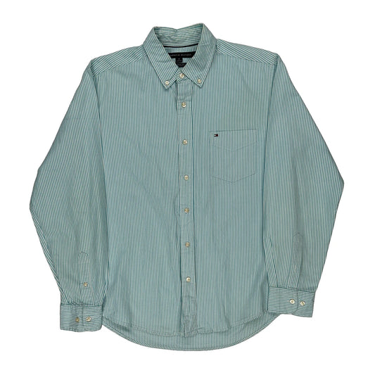 Tommy Hilfiger Striped Shirt - Medium Blue Cotton