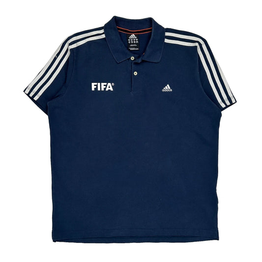 Fifa Adidas Polo Shirt - XL Blue Cotton