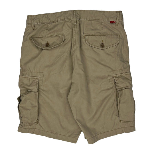 Vintage Levis Cargo Shorts - 33W 10L Beige Cotton