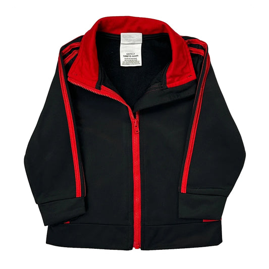 Age 18 Months Adidas Striped Track Jacket - 2XS Black Polyester