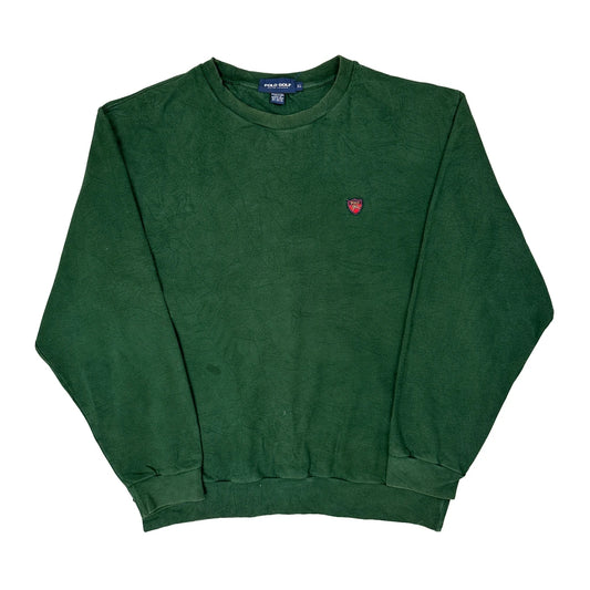 Vintage Polo By Ralph Lauren Sweatshirt - XL Green Cotton Blend