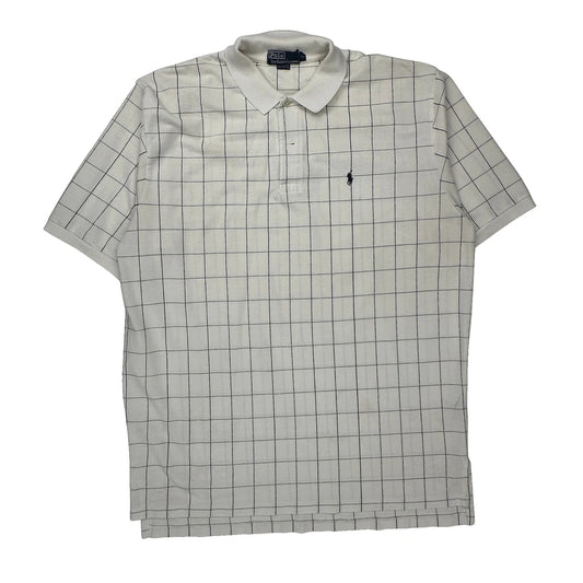 Polo By Ralph Lauren Checked Polo Shirt - 2XL White Cotton