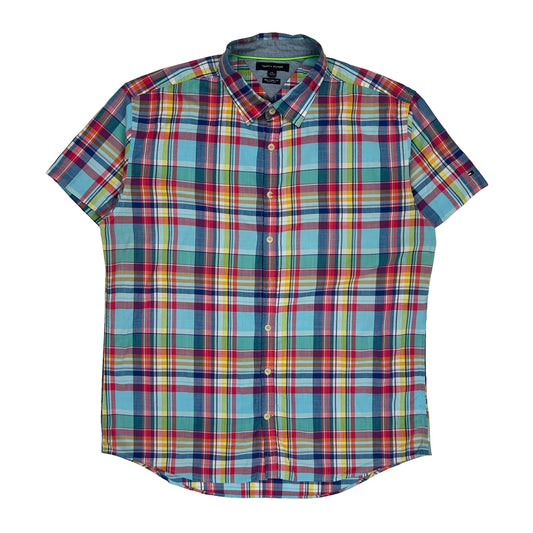 Tommy Hilfiger Checked Short Sleeve Shirt - 2XL Multicoloured Cotton