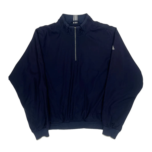 Vintage Adidas Windbreaker - Large Navy Polyester
