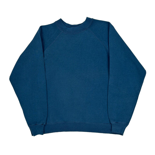 Blank Unbranded Sweatshirt - Large Blue Cotton