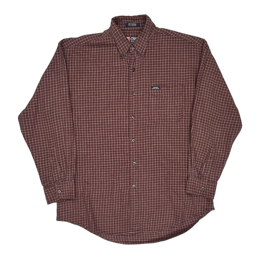 Chaps Ralph Lauren Checked Shirt - Large Brown Cotton