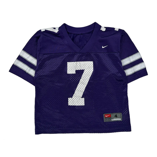 Vintage Age 4 Nike Football Jersey - Small Purple Polyester