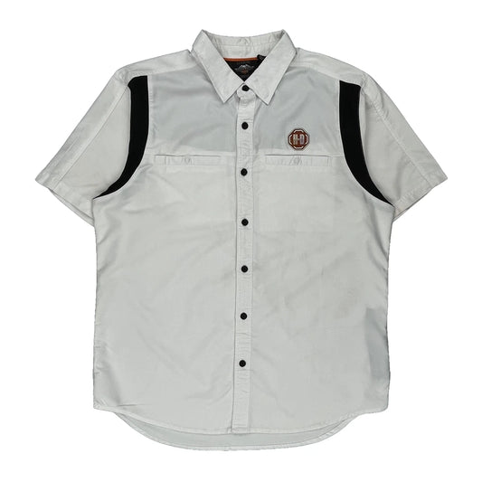 Genuine Motorclothes Harley Davidson Graphic Short Sleeve Shirt - XL Black Cotton