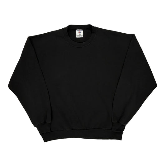 90'S Blank Made In USA Jerzees Sweatshirt - XL Black Cotton Blend