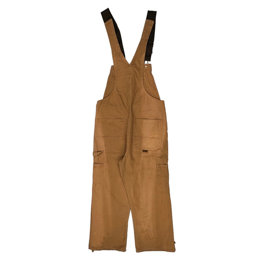 Unbranded Double Knee Dungarees - 32W 30L Brown Cotton