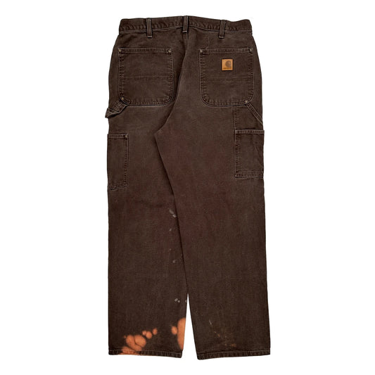 Carhartt Double Knee Carpenter Trousers - 32W 32L Brown Cotton
