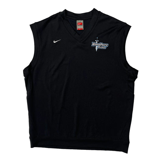 Vintage Warner Pacific Athletics Nike Sweater Vest - Large Black Polyester