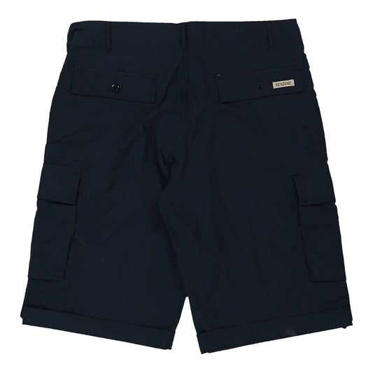 Vintage navy Benzene Cargo Shorts - mens 35" waist