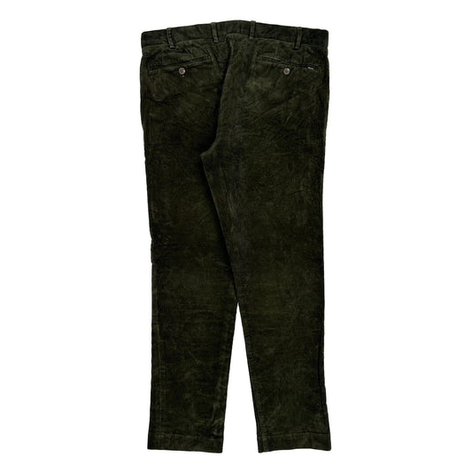 Polo By Ralph Lauren Cord Trousers - 34W 30L Green Cotton