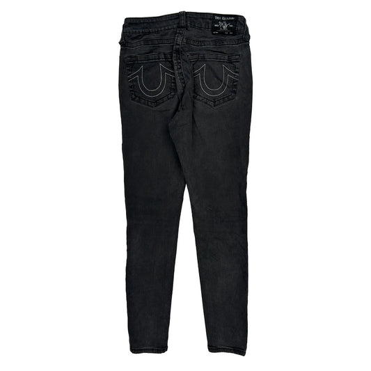 True Religion Skinny Jeans - 28W UK 6 Black Cotton Blend