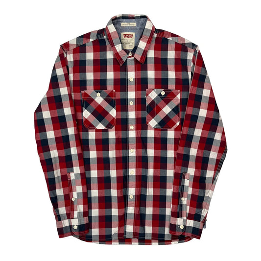 Levis Checked Shirt - Medium Red Cotton