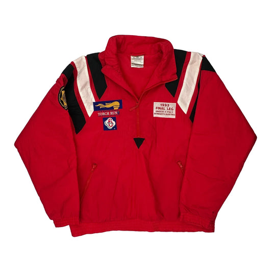 Torch Run Adidas Windbreaker - XL Red Polyester