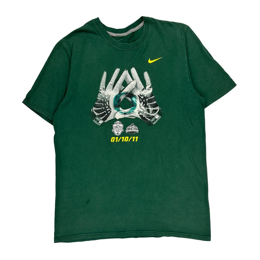 Bcs Championship Nike Graphic T-Shirt - Large Green Cotton
