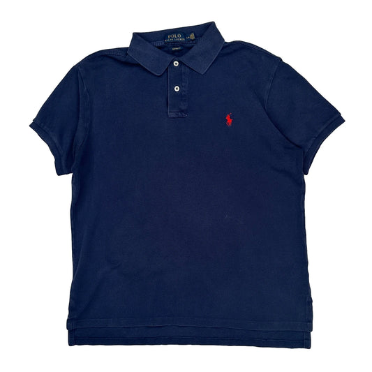 Polo By Ralph Lauren Polo Shirt - Large Navy Cotton
