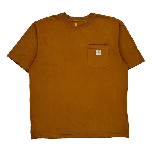 Carhartt T-Shirt - Large Brown Cotton