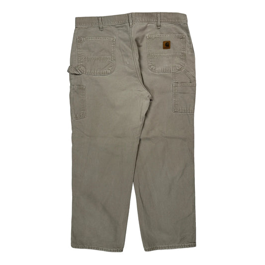 Carhartt Carpenter Trousers - 38W 31L Beige Cotton