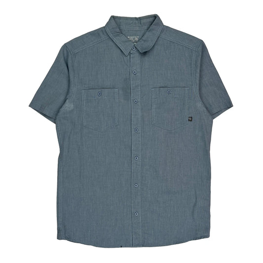 Vintage Mountain Hard Wear Short Sleeve Shirt - Small Blue Cotton