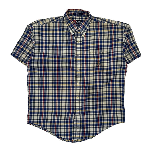 Chaps Ralph Lauren Checked Short Sleeve Shirt - Large Multicoloured Cotton