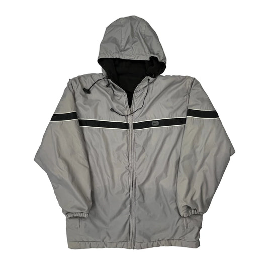 Vintage Nike Windbreaker - XL Grey Polyester