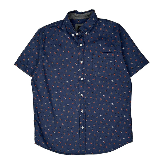 Lee Short Sleeve Shirt - Small Blue Cotton