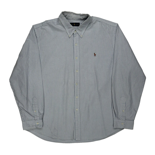 Ralph Lauren Striped Shirt - 2XL Blue Cotton