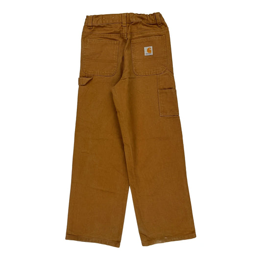 Age 10 Carhartt Double Knee Carpenter Trousers - Medium Brown Cotton