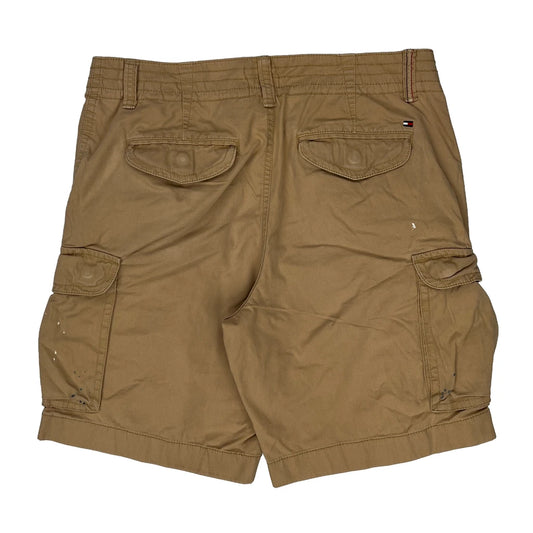 Tommy Hilfiger Cargo Shorts - 34W 11L Khaki Cotton