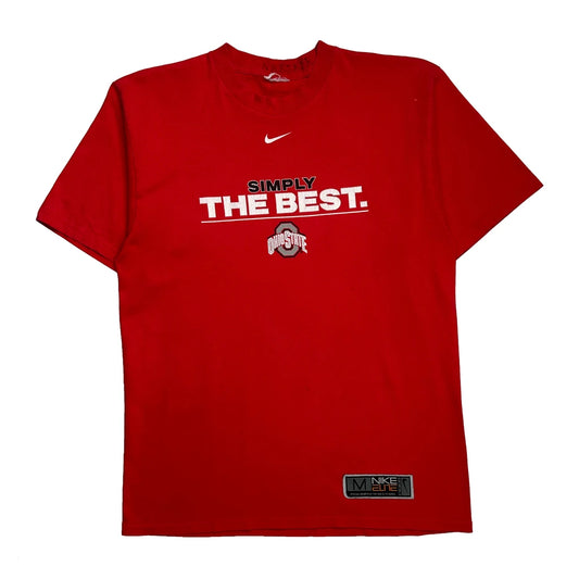 Ohio State Buckeyes Nike T-Shirt - Medium Red Cotton