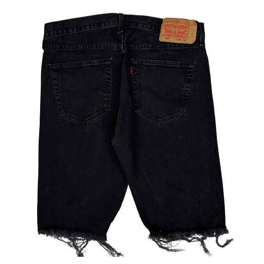 Levis Denim Shorts - 34W 12L Black Cotton