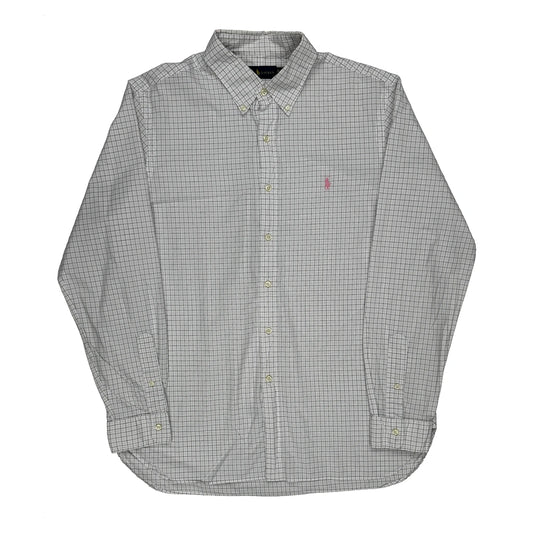 Ralph Lauren Checked Shirt - Large White Cotton