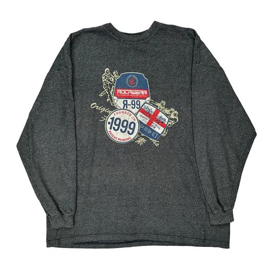 Rocawear Graphic Long Sleeve T-Shirt - 2XL Grey Cotton