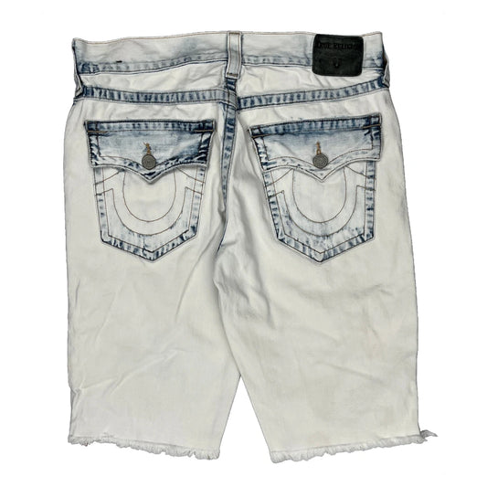 True Religion Denim Shorts - 33W 11L White Cotton