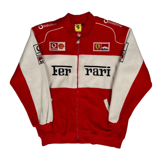 Vintage Michael Schumacher Ferrari Graphic Track Jacket - Large Red Polyester