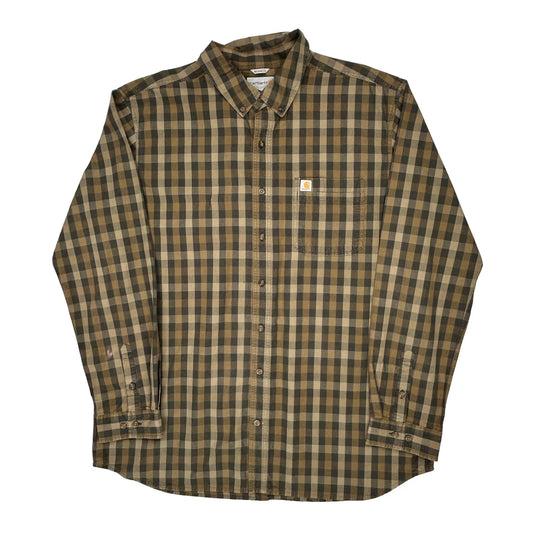 Carhartt Checked Shirt - 2XL Beige Cotton