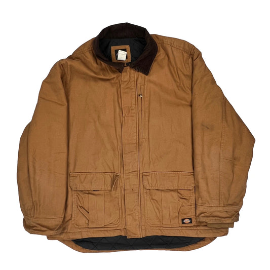 Dickies Jacket - 2XL Brown Cotton