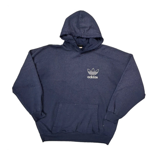 Vintage Made In Canada Adidas Faded Hoodie - XL Blue Cotton