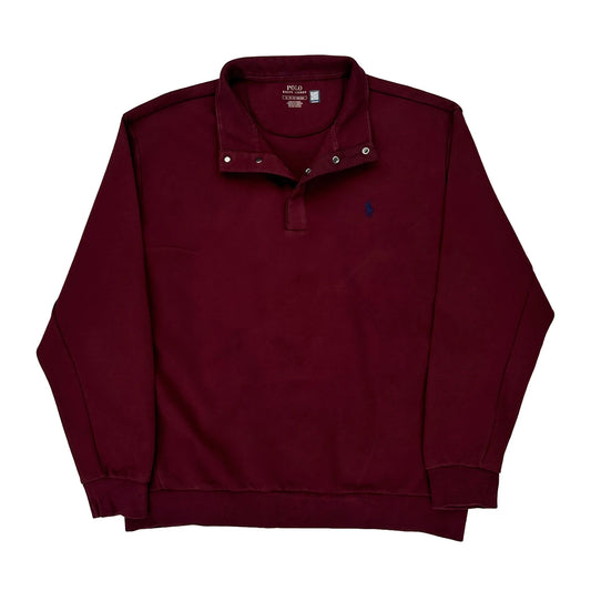 Ralph Lauren Sweatshirt - XL Burgundy Cotton