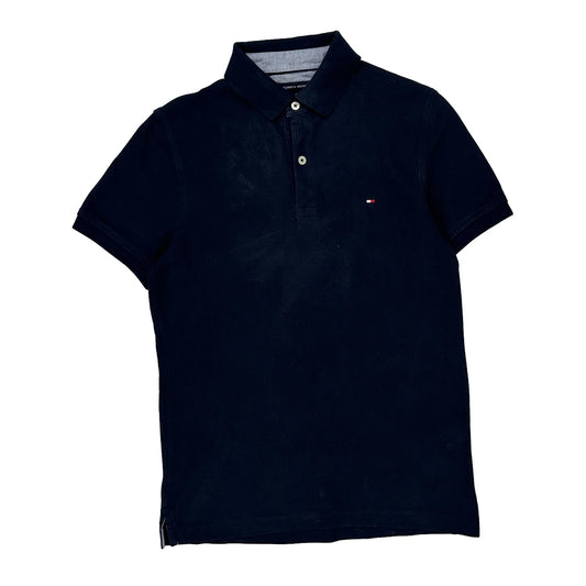 Tommy Hilfiger Slim Fit Polo Shirt - Small Navy Cotton