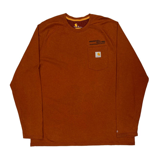 Carhartt Long Sleeve T-Shirt - XL Orange Cotton