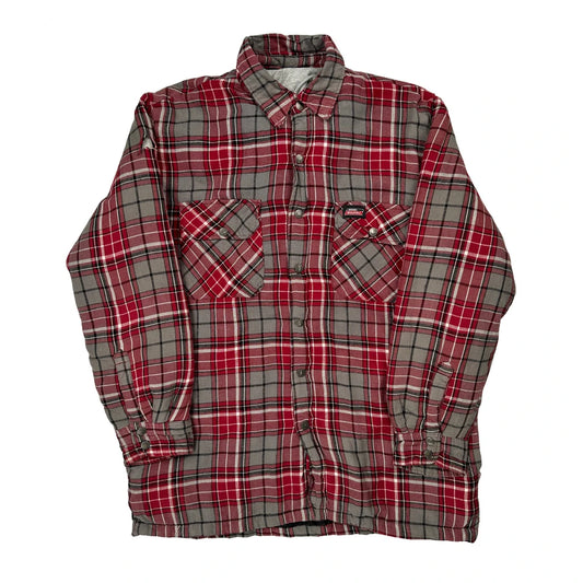 Dickies Checked Flannel Shirt - Large Red Cotton