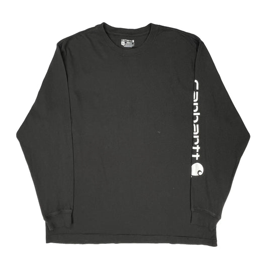 Loose Fit Carhartt Long Sleeve T-Shirt - XL Black Cotton