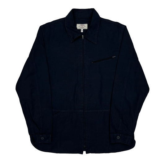 Vintage Armani Jeans Jacket - Medium Navy Cotton